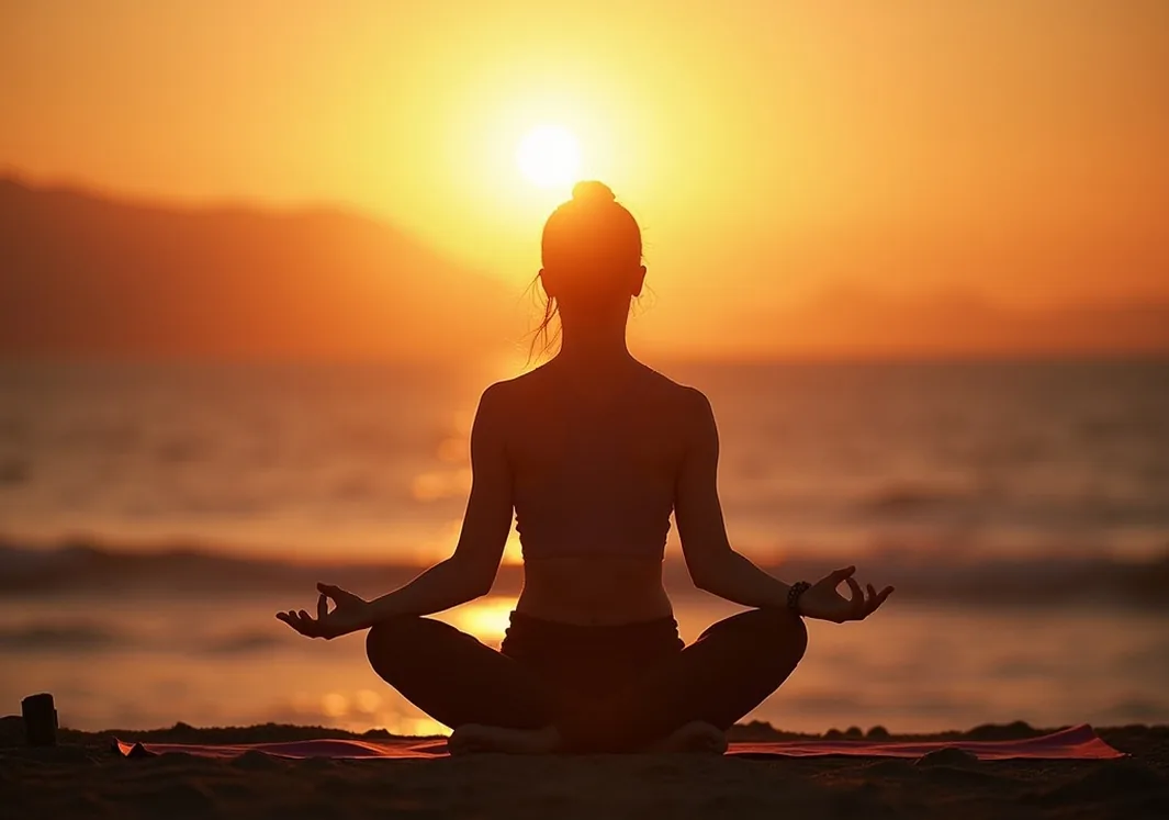 Yoga sunrise meditation class